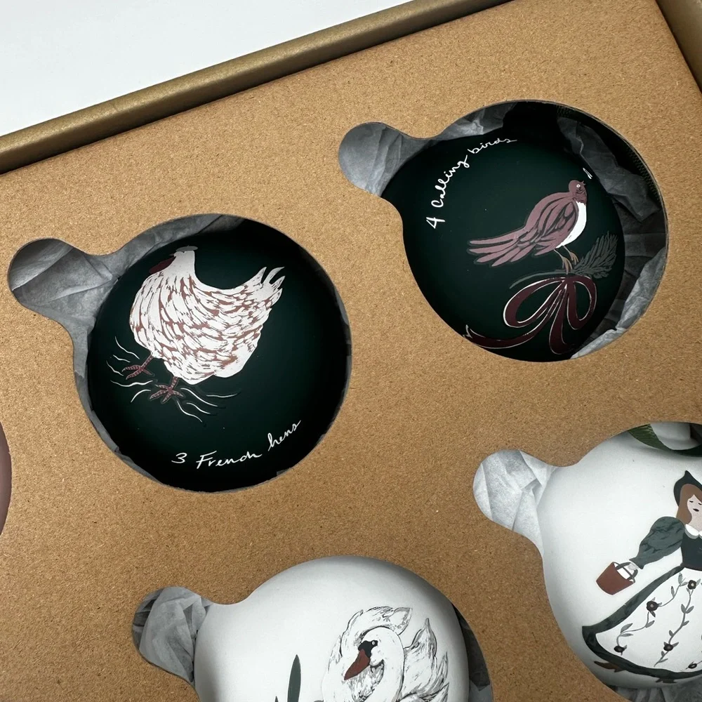 Crate & Barrel 12 Days of Christmas Ornaments Set of 12